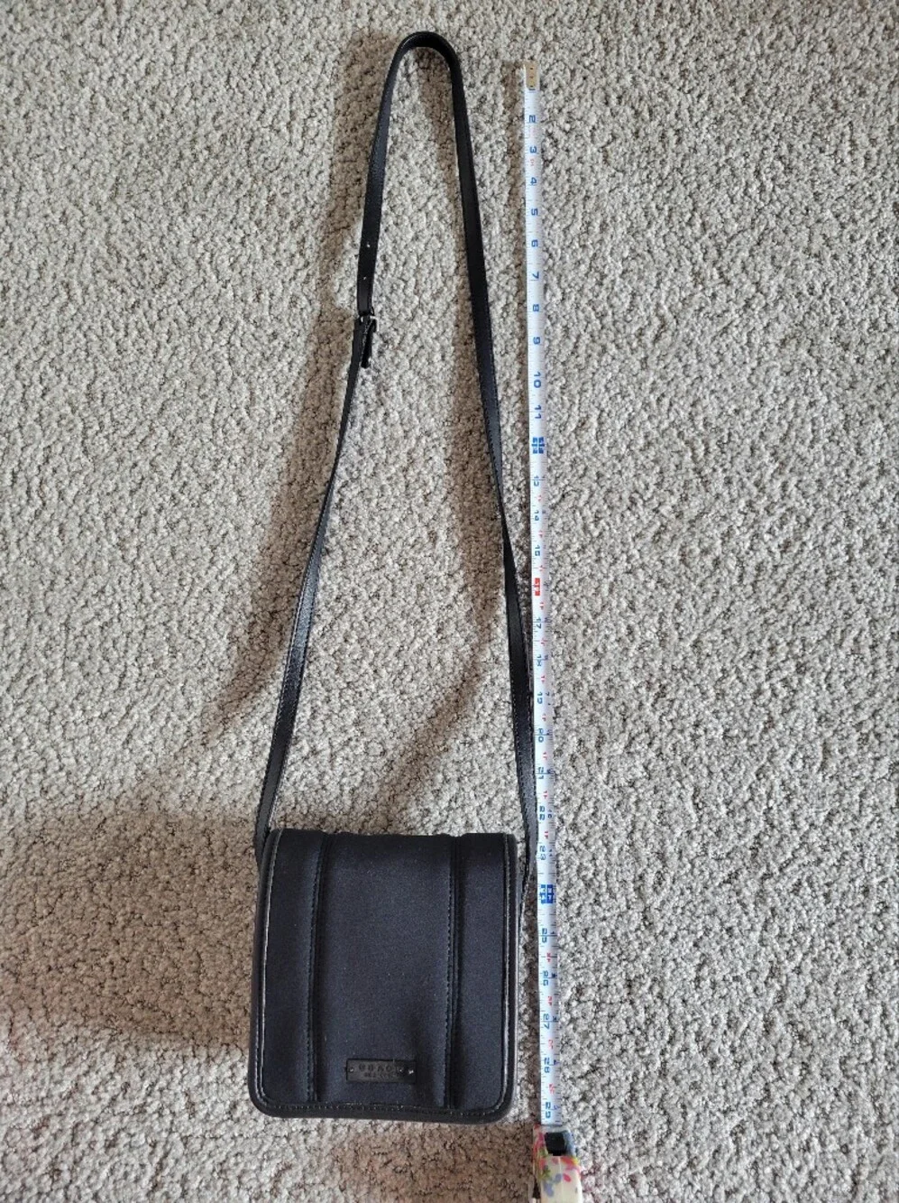 Vintage 1990s Coach Neo Neoprene Black Crossbody Shoulder Bag